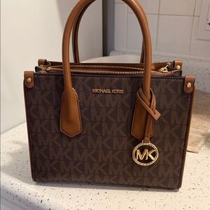 Michael Kors Brown and Tan Satchel